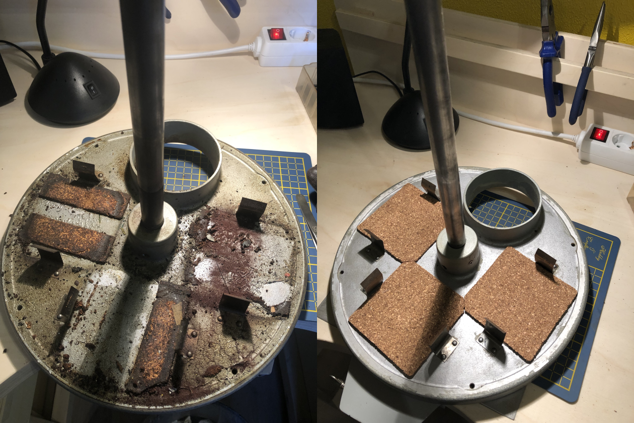 Progressie van de schoonmaak van de bodemplaat
